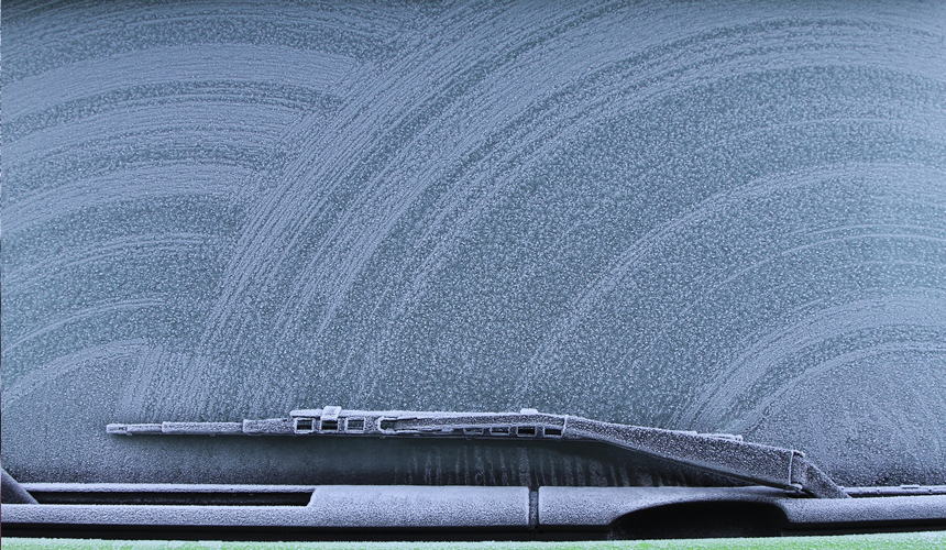 frozen windscreen